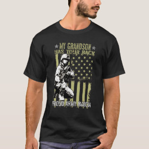 Camiseta Mi Nieto Tiene Su Ejército Orgulloso De Espalda Ba