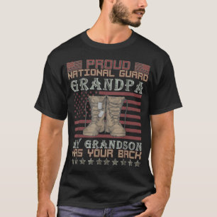 Camiseta Mi nieto tiene tu espalda Orgulloso Guardia Nacion