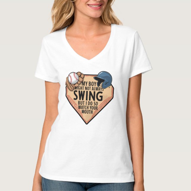 Camiseta Mi Niño Puede Que No Siempre Se Estanque, Pero Lo  (Anverso)