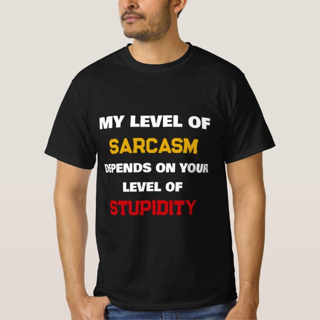 Camiseta Mi Nivel De Sarcasmo Depende De Tu Estupidez Diver (Anverso)