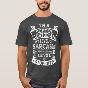 Camiseta Mi nivel de sarcasmo gracioso Chiste escolar