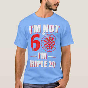 CAMISETA MI NO 60 IM TRIPLE 20 DIVERSIÓN DART BIRTHDAY GIFT