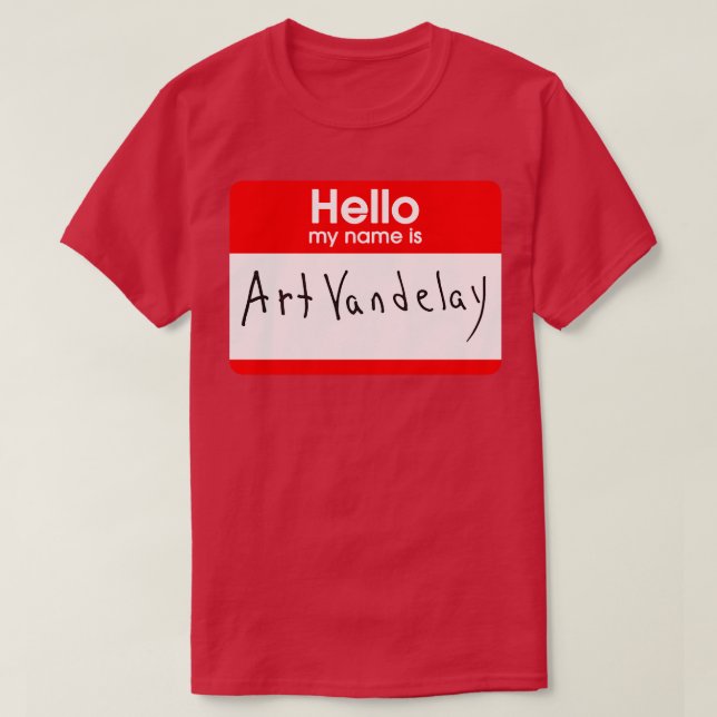 Camiseta Mi nombre es Art Vanrastz (Diseño del anverso)