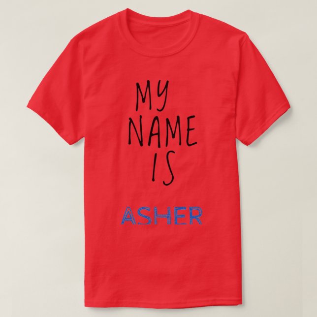 Camiseta Mi Nombre Es Asher (Diseño del anverso)