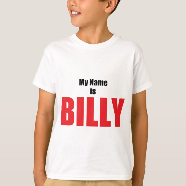 Camiseta Mi nombre es Billy (Anverso)