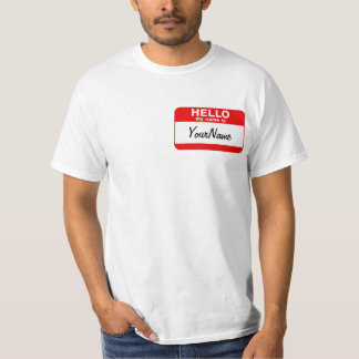 Camiseta Mi Nombre Es Blank Personalizado Nametag T Shirt R