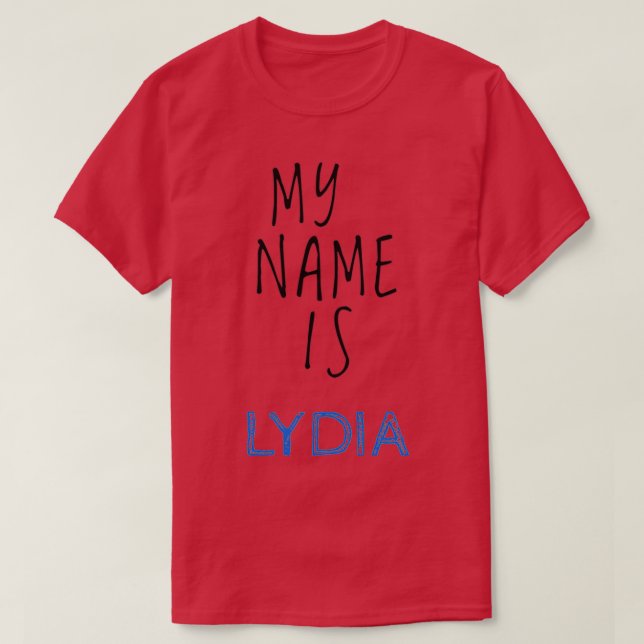 Camiseta Mi Nombre Es Lydia (Diseño del anverso)