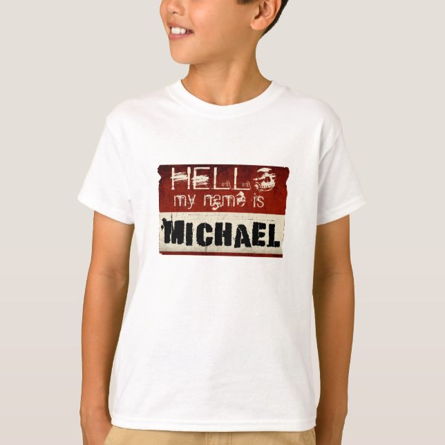 Camiseta Mi nombre es niños de Michael (Anverso)
