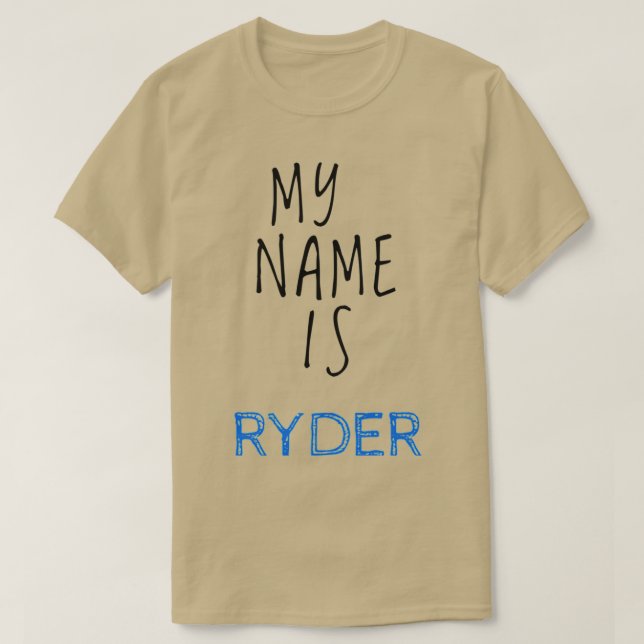 Camiseta Mi Nombre Es Ryder (Diseño del anverso)