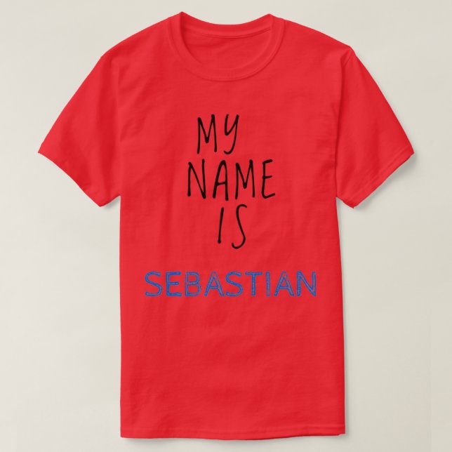 Camiseta Mi Nombre Es Sebastian (Diseño del anverso)