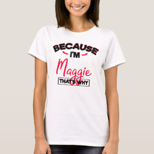 Camiseta Mi nombre son regalos Maggie Cute para Chicas con 