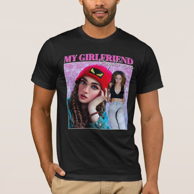 Camiseta Mi novia 90's Bootleg Name Photo Valentine (Anverso)