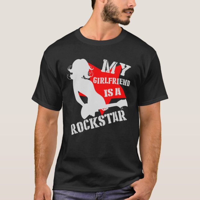 Camiseta Mi Novia Es Un Rockstar (Anverso)
