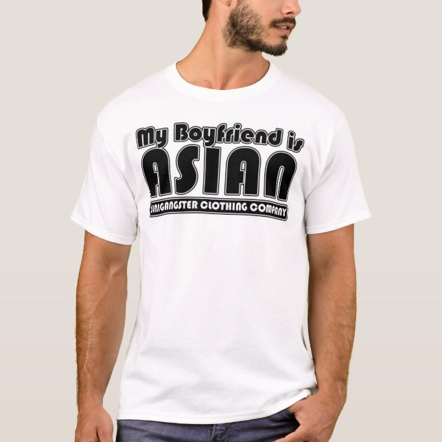 Camiseta mi novio es asiático (Anverso)