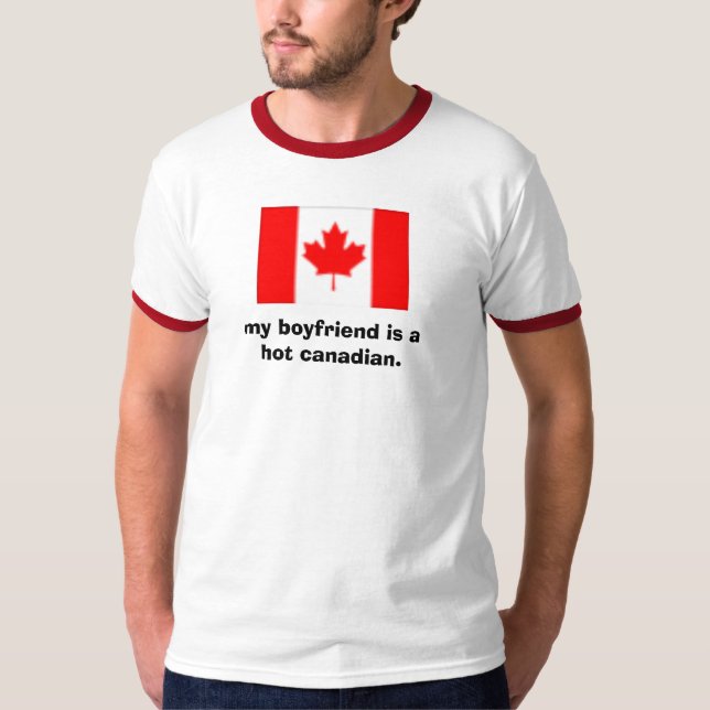 Camiseta Mi novio es un canadiense caliente (Anverso)