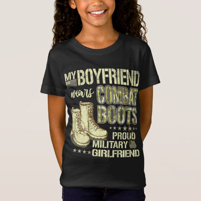 Camiseta Mi Novio Usa Boots De Combate - Girona Militar (Anverso)