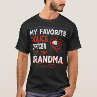 Camiseta Mi oficial de policía favorito me llama familia de