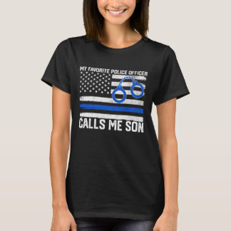 Camiseta Mi oficial de policía favorito me llama hijo Polic
