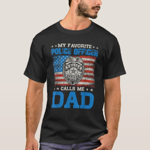 Camiseta mi oficial de policía favorito me llama papá por p