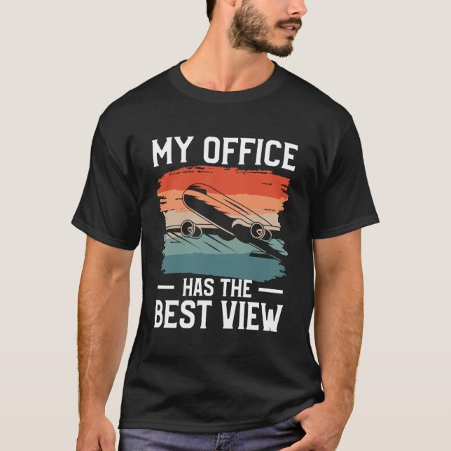Camiseta Mi Oficina Tiene El Piloto De Aviadores De Aviació (Anverso)