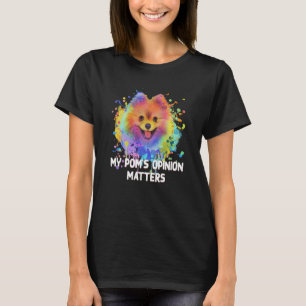 Camiseta Mi opinión sobre Poms Importa Humor Pomeraniano Po