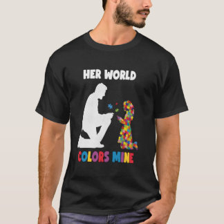 Camiseta Mi Orgullo Padre Hija Niños Autistas Conciencia de