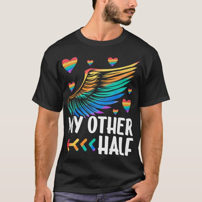 Camiseta Mi otra mitad LGBTQ+ Pareja Matando Novio Gay (Anverso)