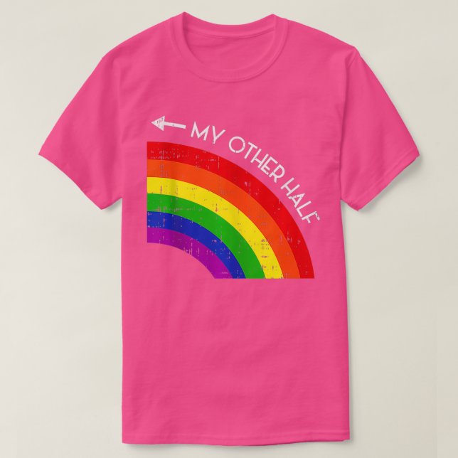 Camiseta Mi otra pareja gay orgullo arcoiris Guay LGBT A (Diseño del anverso)