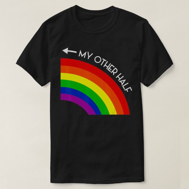 Camiseta Mi otra pareja gay orgullo arcoiris Guay LGBT A (Diseño del anverso)