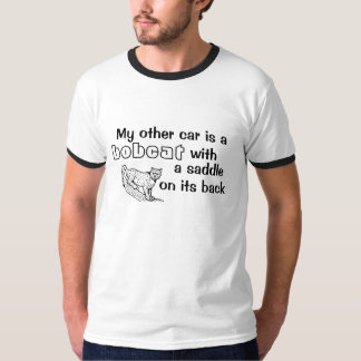 Camiseta Mi otro coche es un lince con una silla de montar