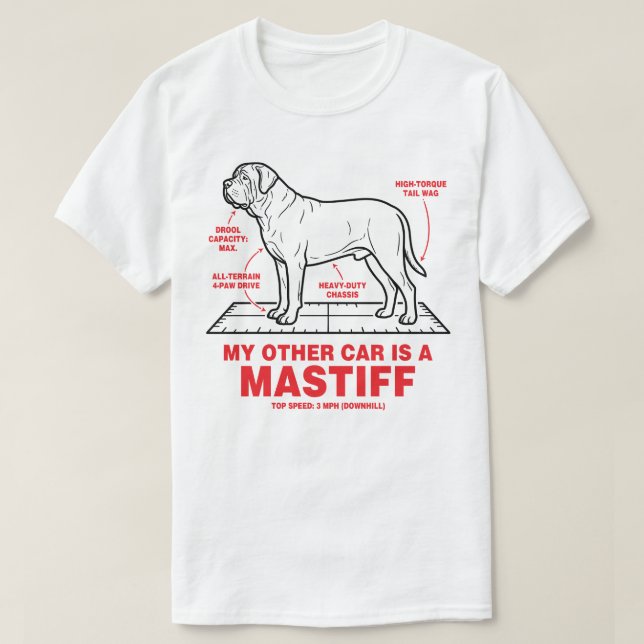 Camiseta Mi Otro Coche Es un Mastín (Diseño del anverso)
