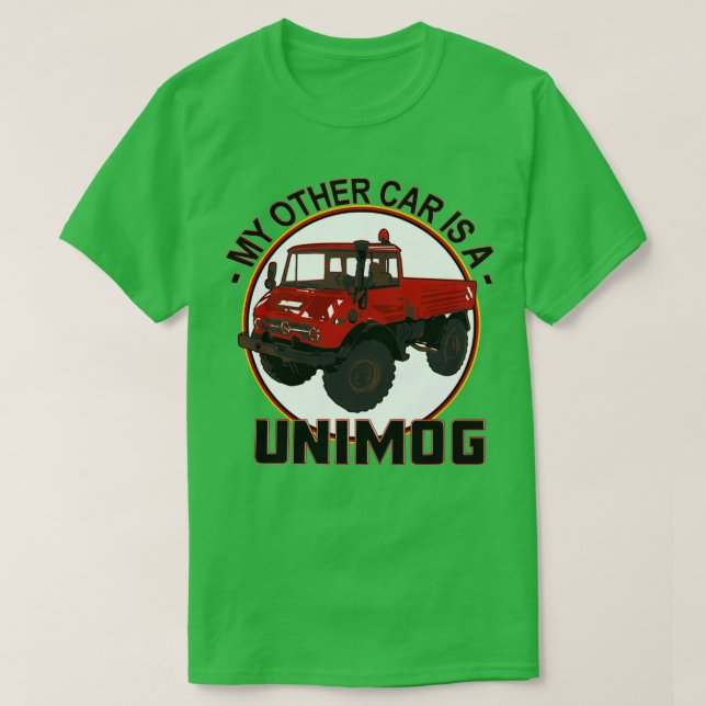 Camiseta Mi otro coche es un rojo Unimog  (Diseño del anverso)