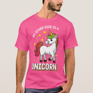 Camiseta Mi Otro Vehículo Es Un Unicornio Divertido Animal