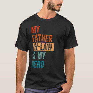 Camiseta Mi Padre De Derecho Es Mi Héroe Retro Hombres Día