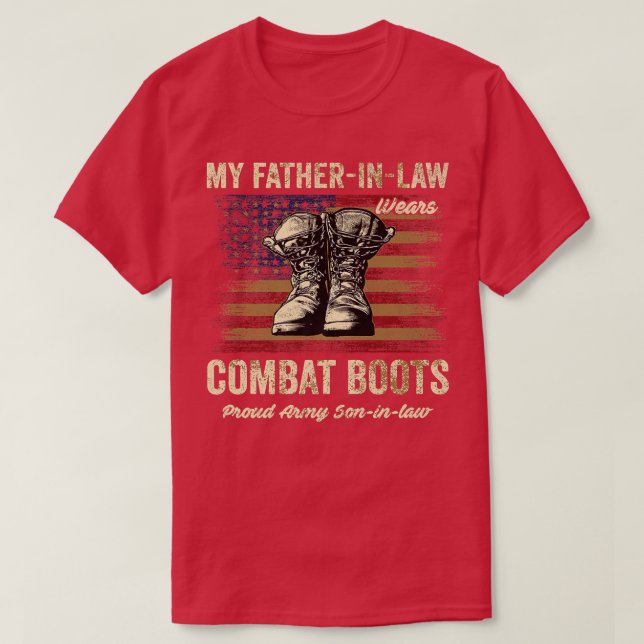 Camiseta Mi Padres Usa Boots De Combate Sonin, Orgulloso Ej (Diseño del anverso)