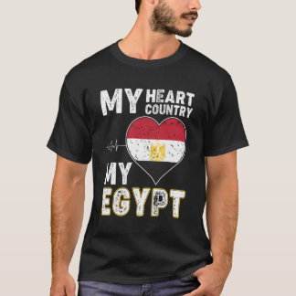 Camiseta Mi país cardíaco mi Egipto