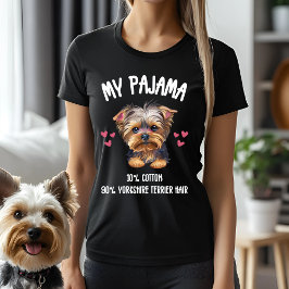 Camiseta Mi Pajama - 10% Algodón, 90% Pelo Terrier de Yorks