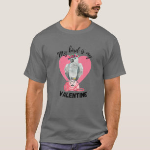 Camiseta Mi Pájaro Es Mi Agua Gris De San Valentín - Cong
