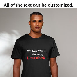 Camiseta Mi palabra del año 2026: Determinación negra