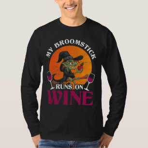 Camiseta Mi Palo De Broma Corre En La Bruja Del Vino De Man