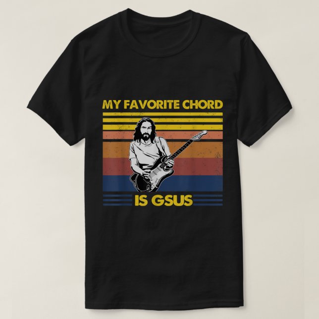 Camiseta Mi Palo Favorito Es Gsus Jesus Divirtiendo Guitarr (Diseño del anverso)