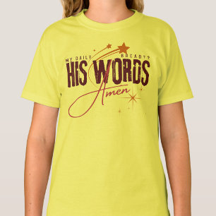 Camiseta Mi Pan Diario - Oración Espiritual Jesús Amarillo