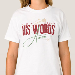 Camiseta Mi Pan Diario - Su Palabra Fe Escritura Dios