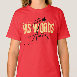 Camiseta Mi Pan Diario Su Palabra Verso Bíblico Cristiano R