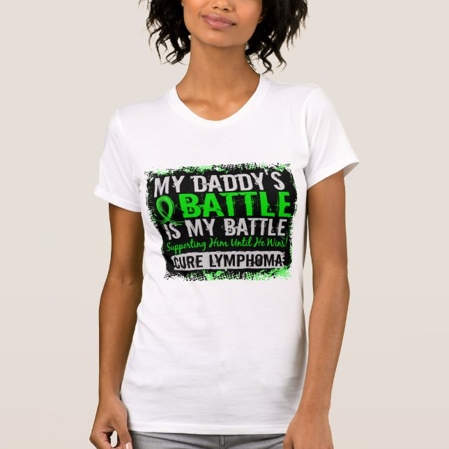 Camiseta Mi papá del linfoma demasiado 2 de la batalla (Anverso)