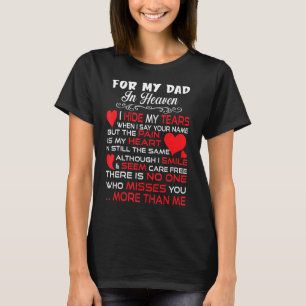 Camiseta Mi Papá En Recuerdos Poema Hija Hijo Padre Perdido