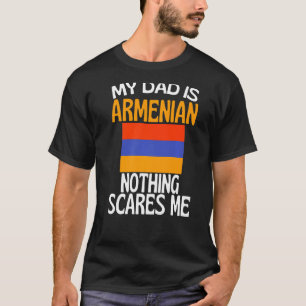 Camiseta Mi papá es armenio, nada me asusta, papá gracioso