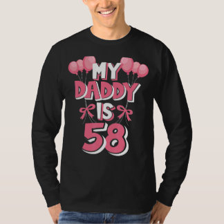Camiseta Mi papá es cumpleaños número 58 de los hombres de