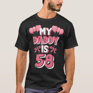 Camiseta Mi papá es cumpleaños número 58 de los hombres de