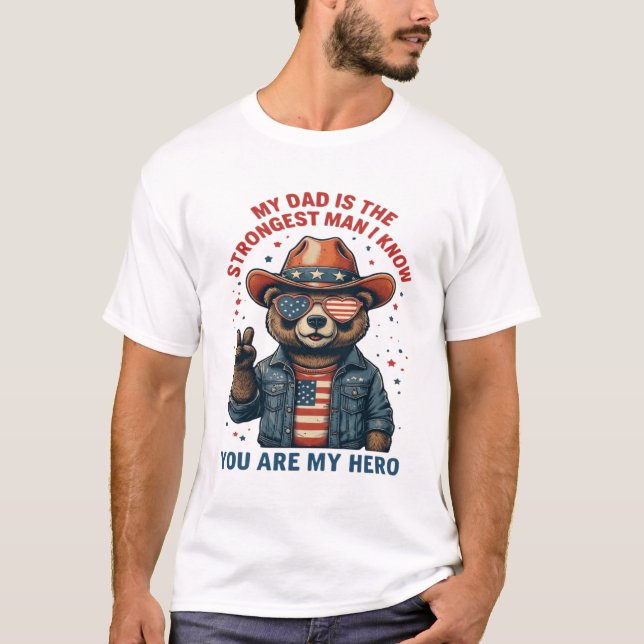 Camiseta Mi papá es el hombre más fuerte que conozco el reg (Anverso)